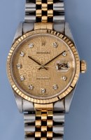 Lot 574 - Rolex: a gentleman's datejust Jubilee diamond...