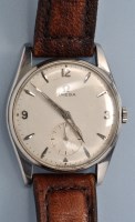 Lot 583 - Omega: a gentleman's stainless steel...