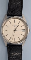 Lot 584 - Longines: a gentleman's stainless steel...