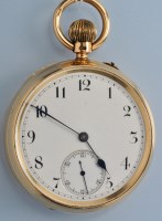 Lot 594 - An early 20th Century gentleman's 18ct. gold...