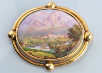 Lot 610 - A 19th Century Swiss enamel and yellow metal...