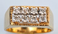 Lot 625 - A diamond ring, set with eight eight-cut...