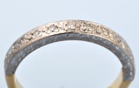 Lot 637 - A diamond set half hoop eternity ring, the...