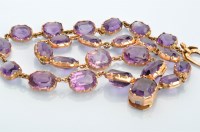 Lot 648 - A 19th Century amethyst necklace, the...