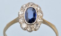 Lot 678 - An early 20th Century sapphire and diamond...