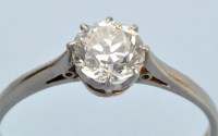 Lot 684 - A single stone diamond ring, the brilliant cut...