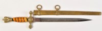 Lot 707 - A German Second World War Kriegsmarine dagger,...