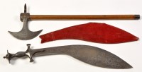 Lot 720 - A late 19th Century Persian Talwar kukri, the...