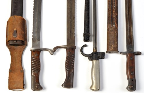 Lot 738 - First World War bayonets, to include: two...