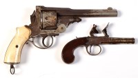 Lot 743 - A 19th Century six shot revolver, with...