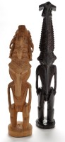 Lot 756 - Two carved wooden ancestral figures from the...