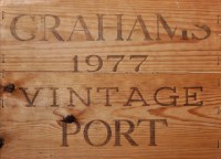 Lot 775 - A wooden case of twelve bottles of Graham's...