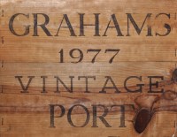 Lot 776 - A wooden case of twelve bottles of Graham's...