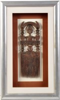 Lot 778 - An Ashanti tribe carved wooden comb, c.1930's,...