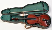 Lot 784 - An early 20th Century English violin, by...