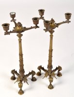 Lot 802 - A pair of late 19th/early 20th Century bronze...