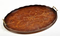 Lot 806 - An early 20th Century inlaid mahogany oval...