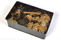 Lot 832 - A 19th Century Japanese lacquer box, the cover...