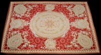 Lot 865 - An Aubusson tapestry rug, decorated with...