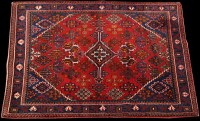 Lot 880 - A Joshagan rug, the central diamond-shaped...