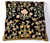 Lot 892 - An antique needlework fragment cushion,...