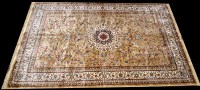 Lot 896 - A Cashmere carpet, the central floral...