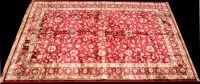 Lot 898 - A Cashmere carpet, the red ground with...