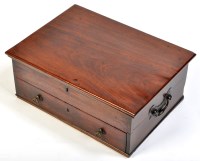 Lot 921 - A George III mahogany bible box, the hinged...