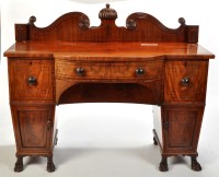 Lot 950 - A William IV mahogany sideboard, the reeded...