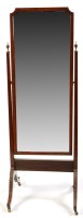 Lot 959 - An early 20th Century mahogany cheval mirror,...