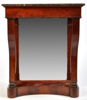 Lot 974 - A Continental mahogany console table, with...