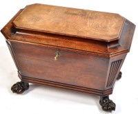 Lot 994 - A late George III rectangular mahogany...