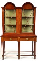 Lot 995 - An Edwardian style inlaid mahogany display...