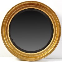 Lot 1008 - *A Regency giltwood convex wall mirror, the...