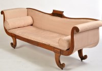 Lot 1020 - *A Regency mahogany Grecian style settee,...