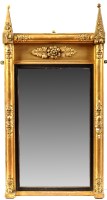 Lot 1026 - *A Regency giltwood wall mirror, the...
