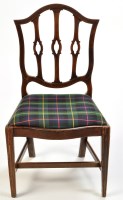 Lot 1047 - *A George III mahogany dining chair, the...