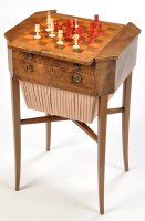 Lot 1050 - *A late Regency mahogany games/work table, the...