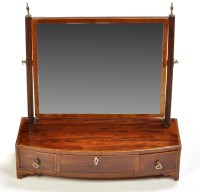 Lot 1078 - A George III mahogany toilet mirror, the...