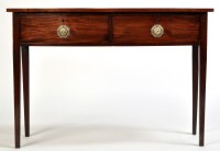 Lot 1088 - A George III mahogany bowfront side cabinet,...