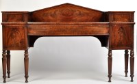 Lot 1089 - A William IV mahogany sideboard, the arched...