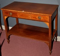 Lot 1109 - An Edwardian inlaid mahogany serving table,...