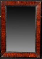 Lot 1114 - A 19th Century mahogany framed wall mirror, 30...