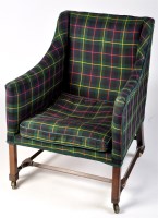 Lot 1115 - *A George III mahogany upholstered easy chair,...