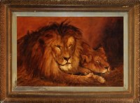 Lot 241 - After Sir Edwin Landseer (1802-1873) A LION...