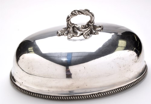 Lot 526 - A 19th Century oval meat dish cover with...