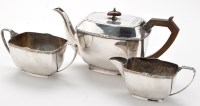 Lot 539 - A George V three-piece silver tea service, by...