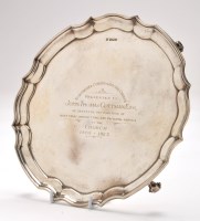 Lot 550 - A George V salver, by J. Deakin & Sons,...