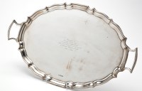 Lot 552 - A George V two-handled presentation tray, by...