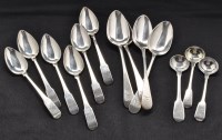 Lot 572 - Four George III dessert spoons, by Richard...